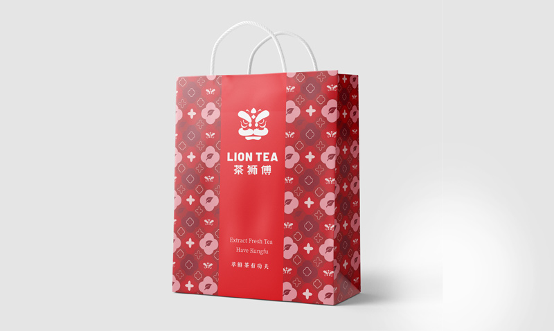 茶狮傅 VI 饮品袋茶狮傅招商