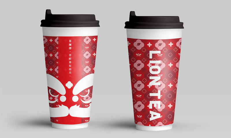 茶狮傅 VI 饮品袋茶狮傅招商