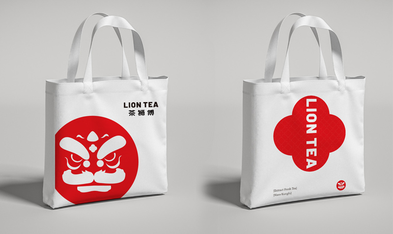 茶狮傅 VI 饮品袋茶狮傅招商