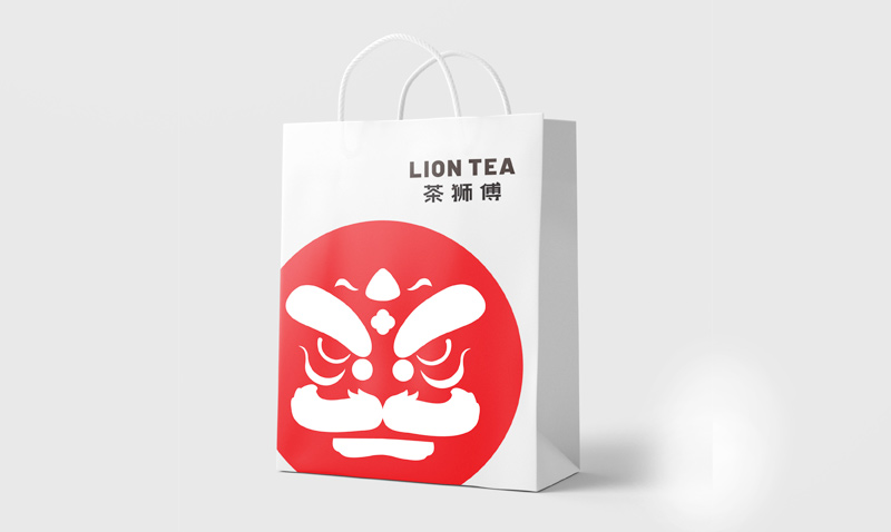 茶狮傅 VI 饮品袋茶狮傅招商