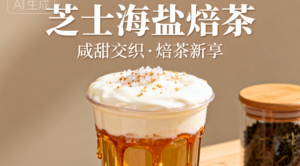 秋冬限定焦香浓郁芝士海盐焙茶做法，超级简单！